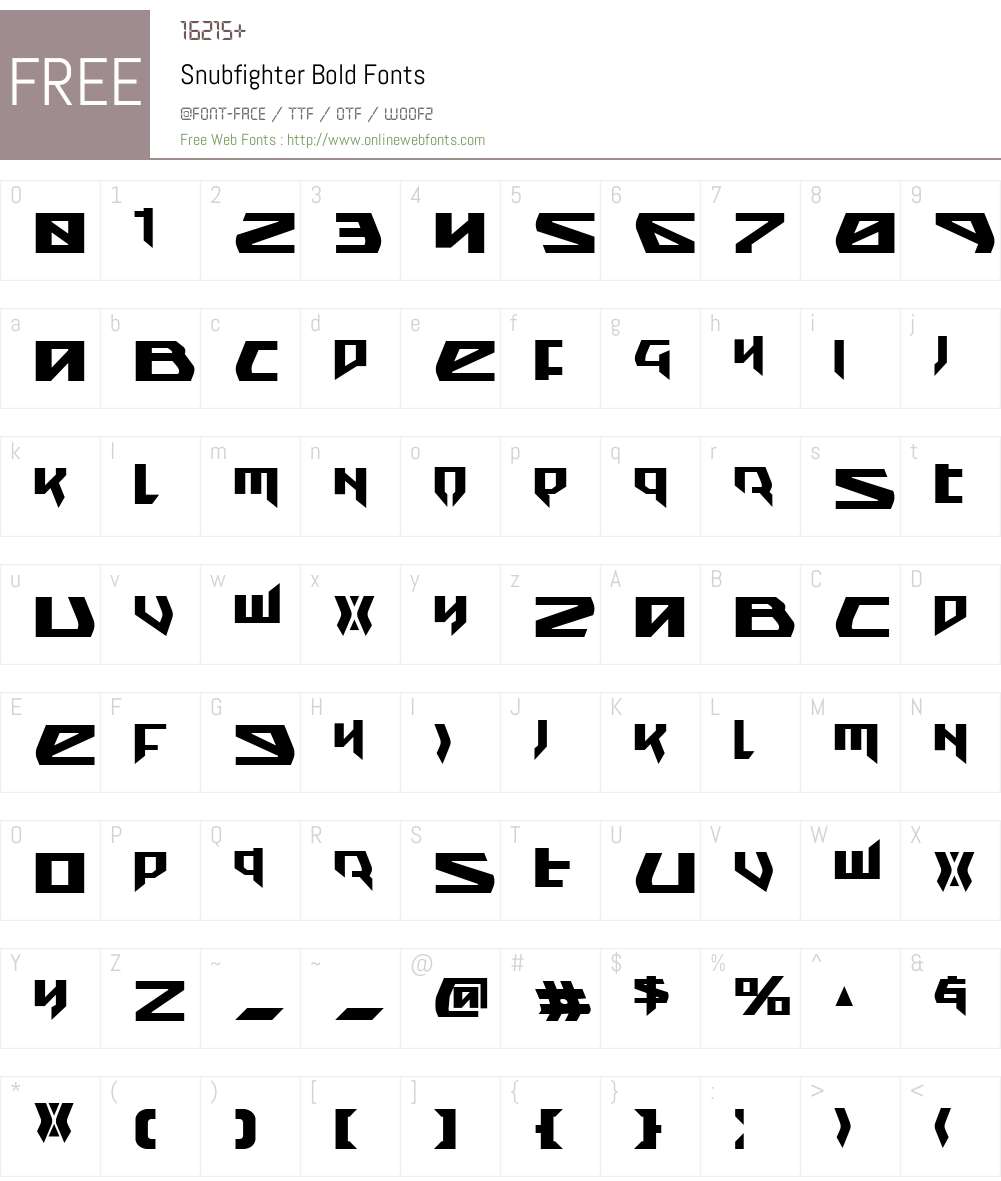 Snubfighter Bold Font Screenshots