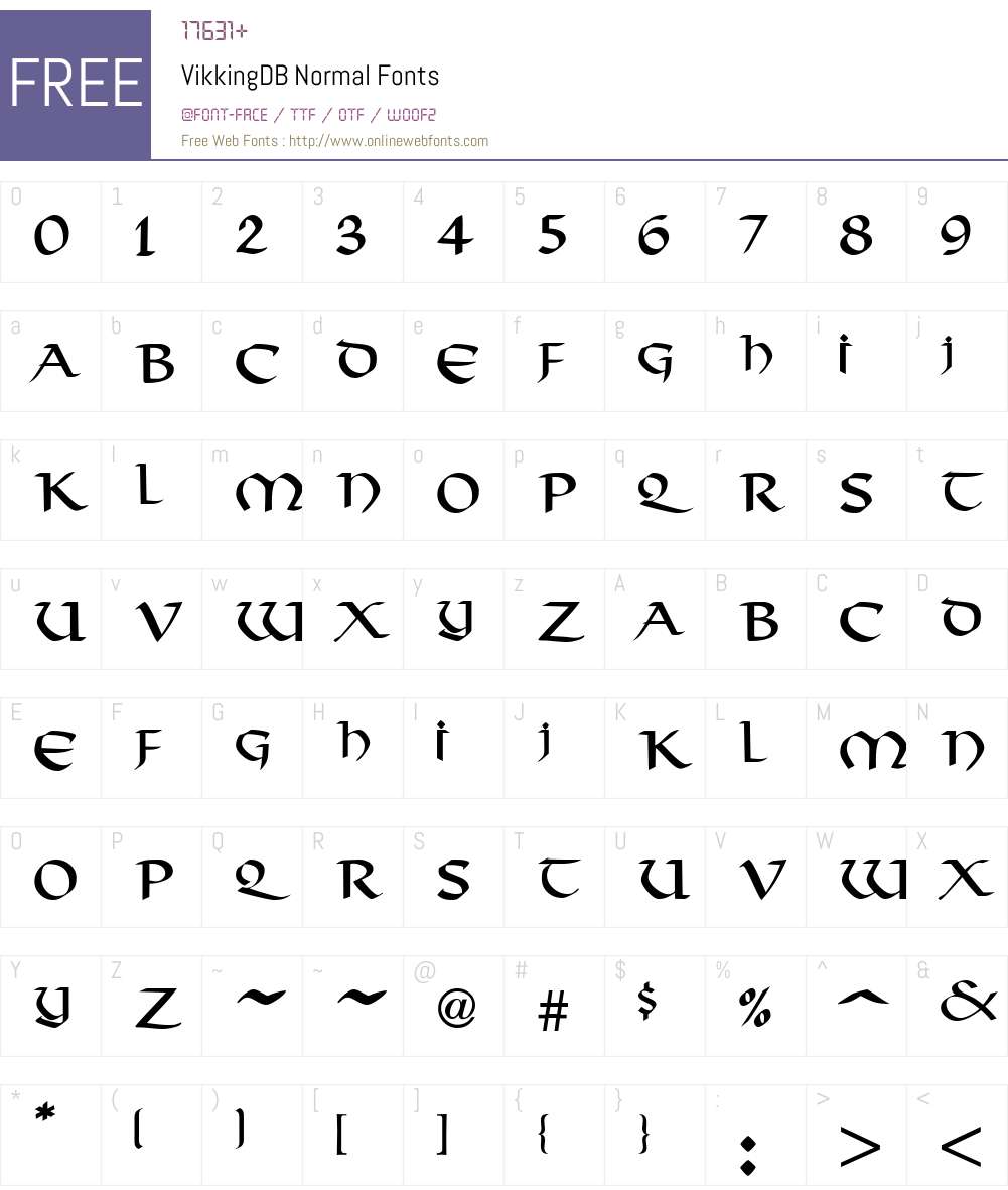 VikkingDB Font Screenshots