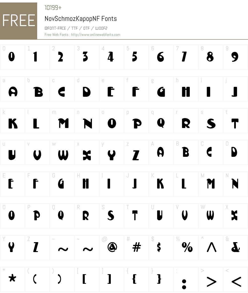 NovSchmozKapopNF Font Screenshots
