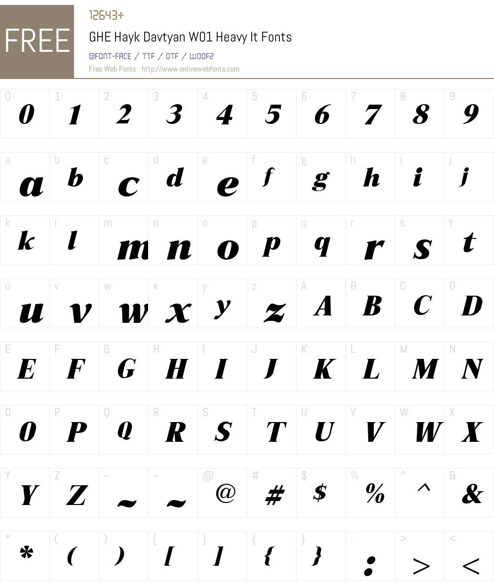 GHEHaykDavtyanW01-HeavyIt Font Screenshots