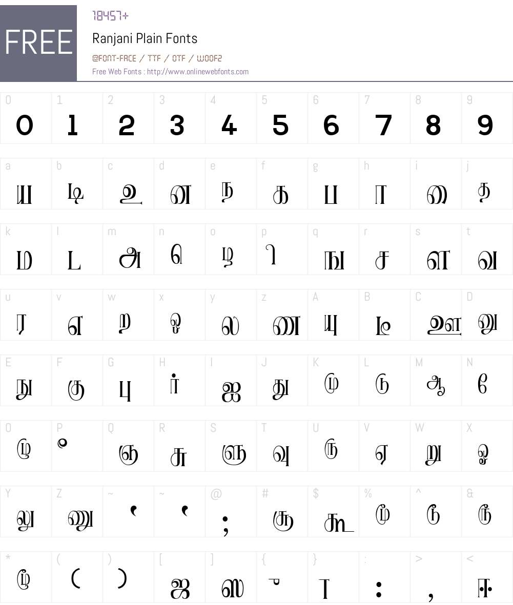 Ranjani Font Screenshots
