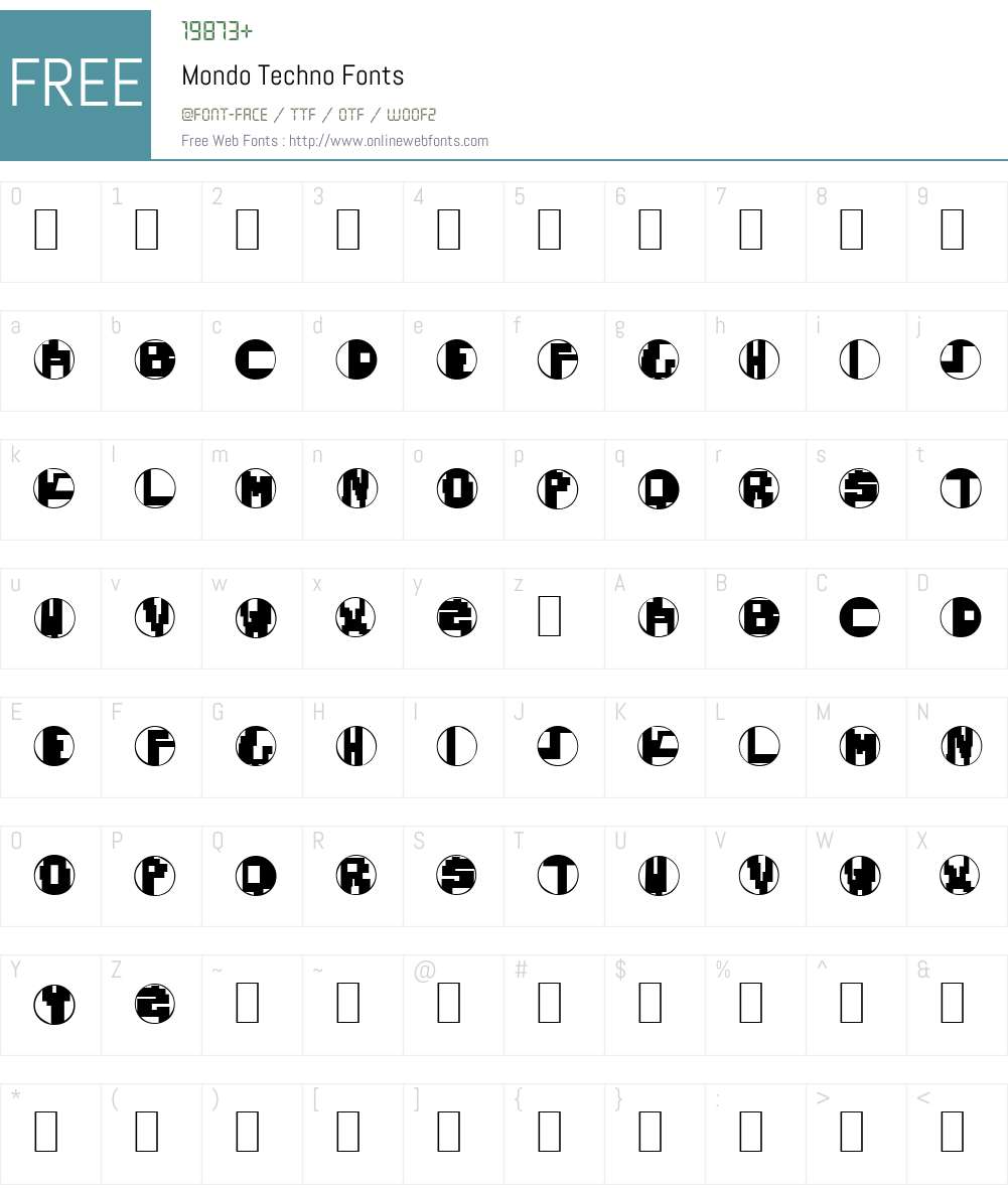 Mondo Techno Font Screenshots