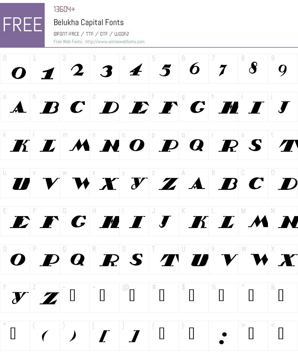 Belukha Capital Font Screenshots