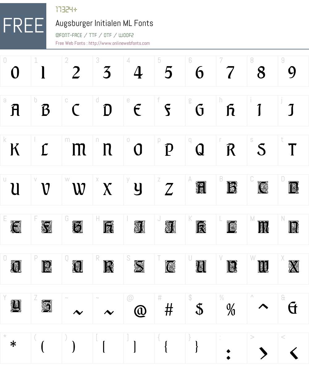 AugsburgerInitialenML Font Screenshots