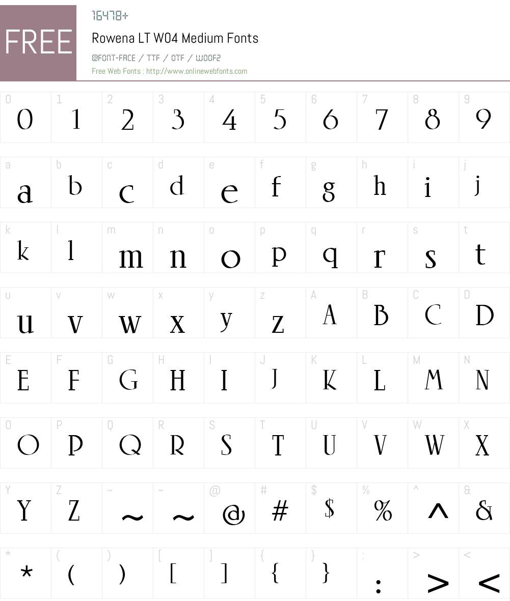 Linotype Rowena Font Screenshots