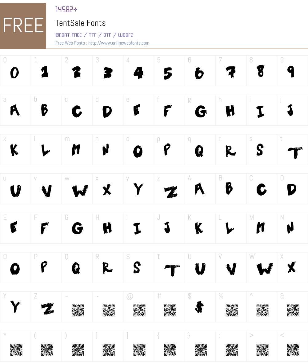 TentSale Font Screenshots