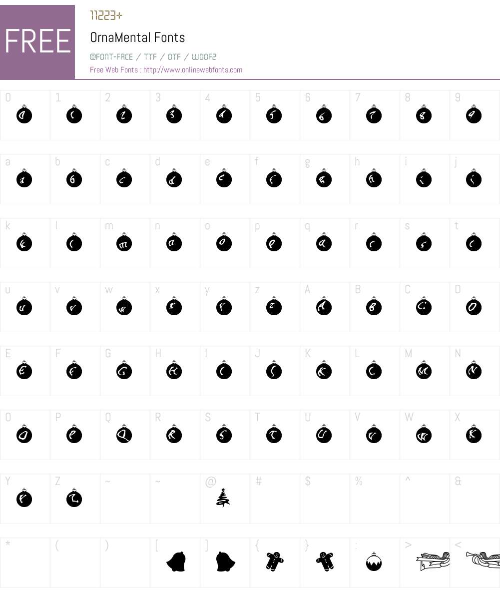 OrnaMental Font Screenshots