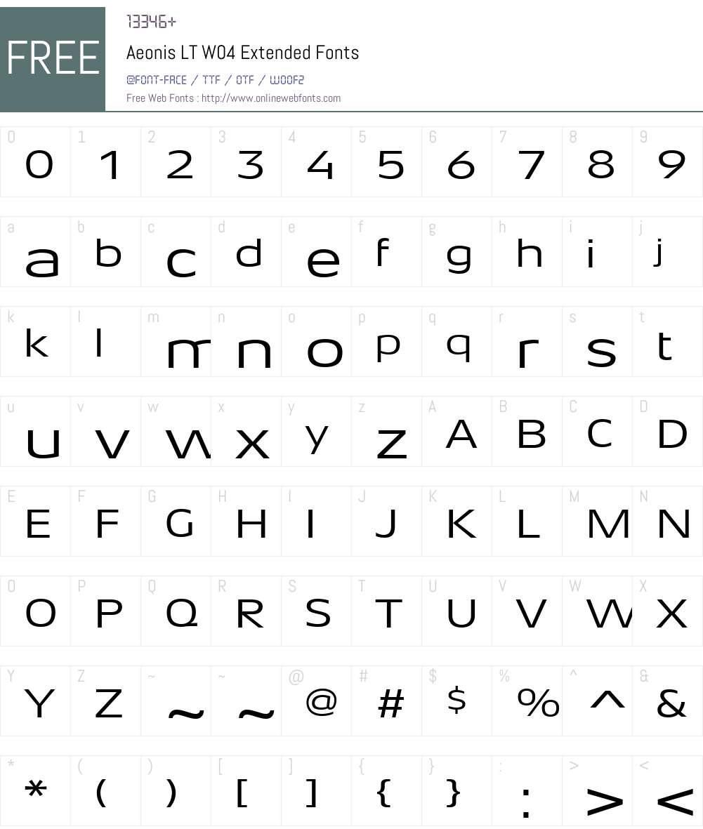 AeonisLTW02-Extended Font Screenshots