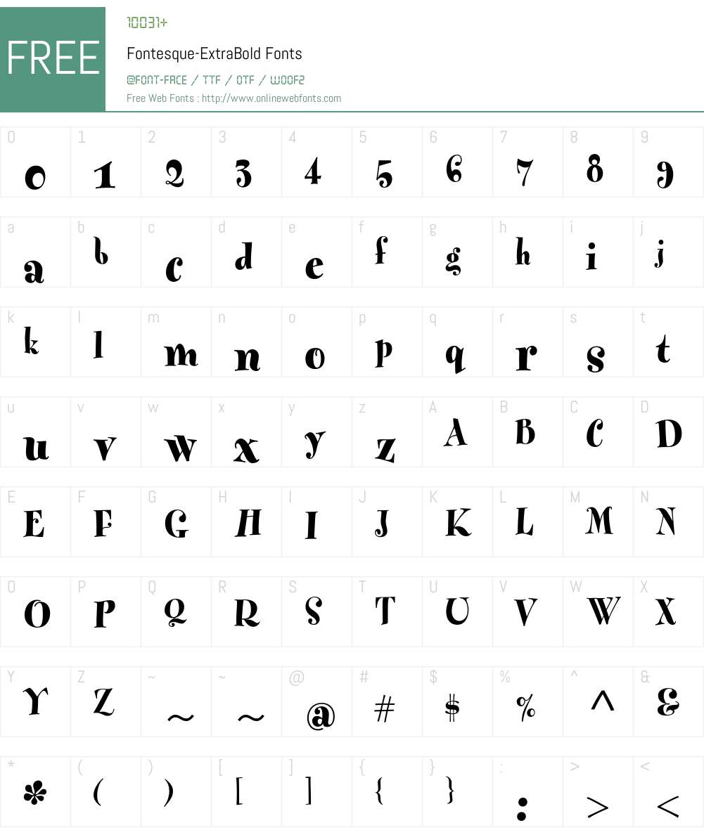 Fontesque Font Screenshots