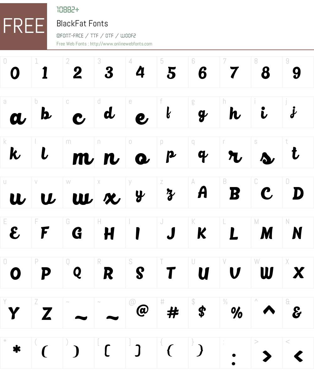 BlackFat Font Screenshots