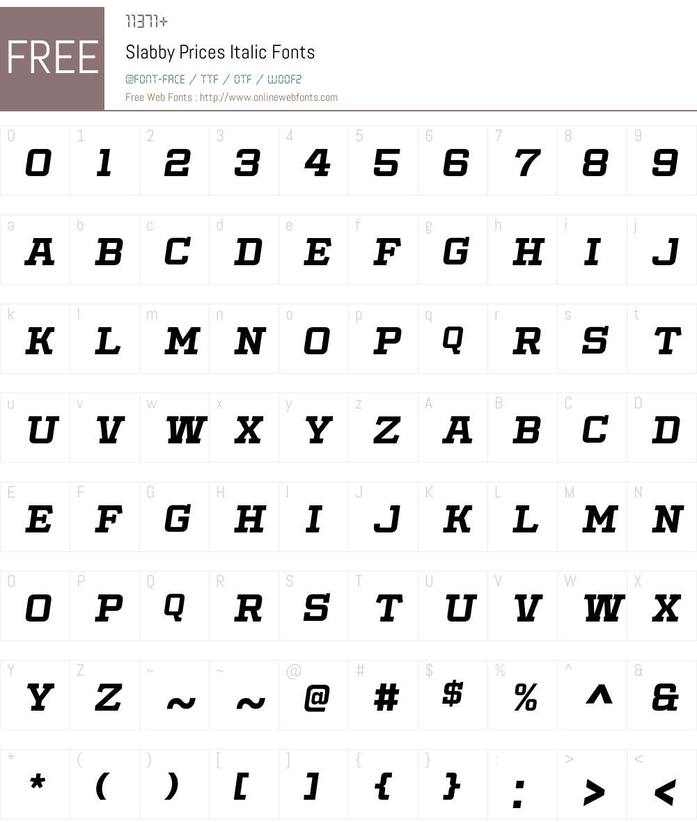 Slabby Prices Font Screenshots