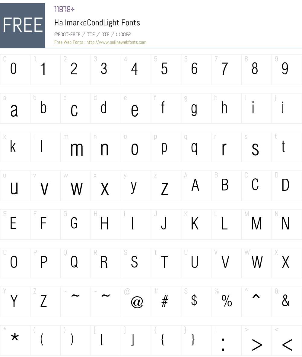 Hallmarke Font Screenshots