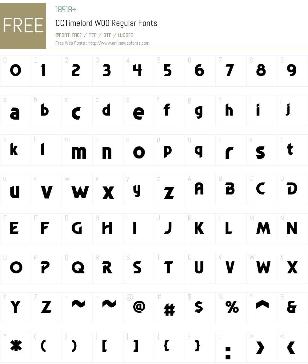 CCTimelordW00-Regular Font Screenshots