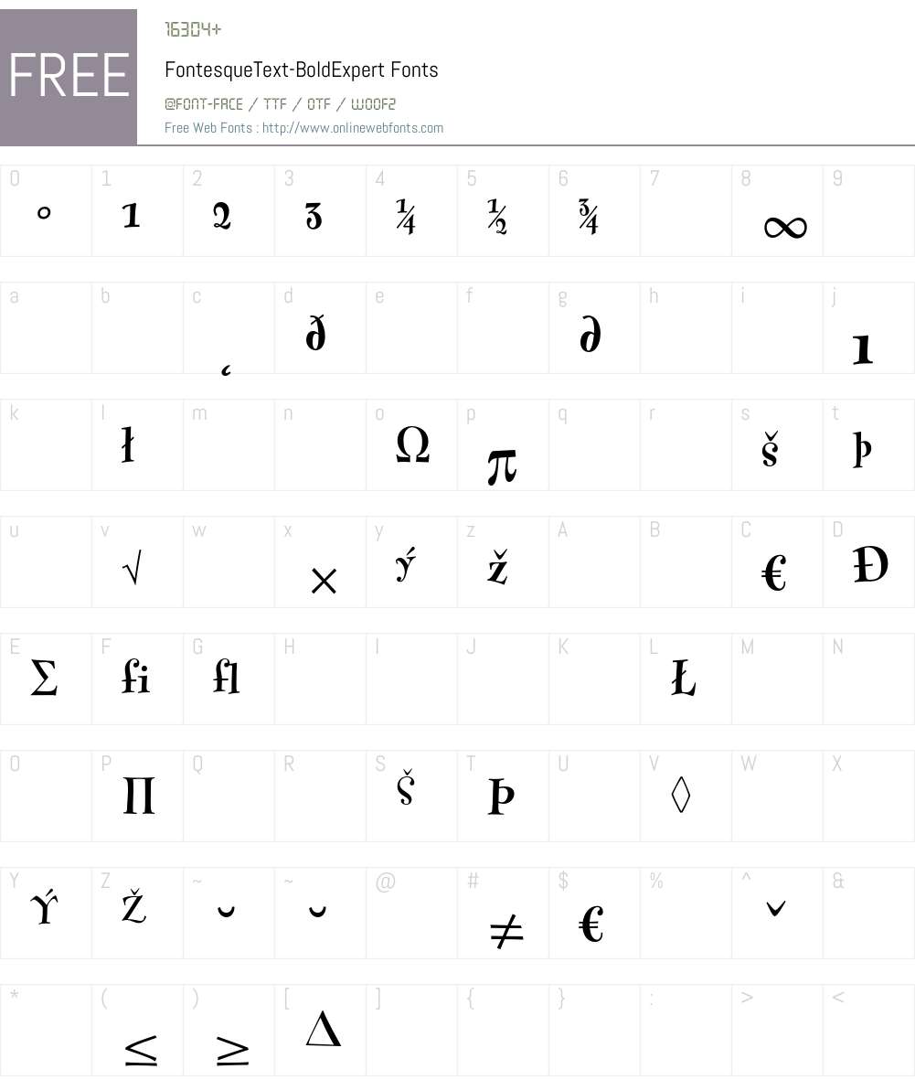 FontesqueText Font Screenshots