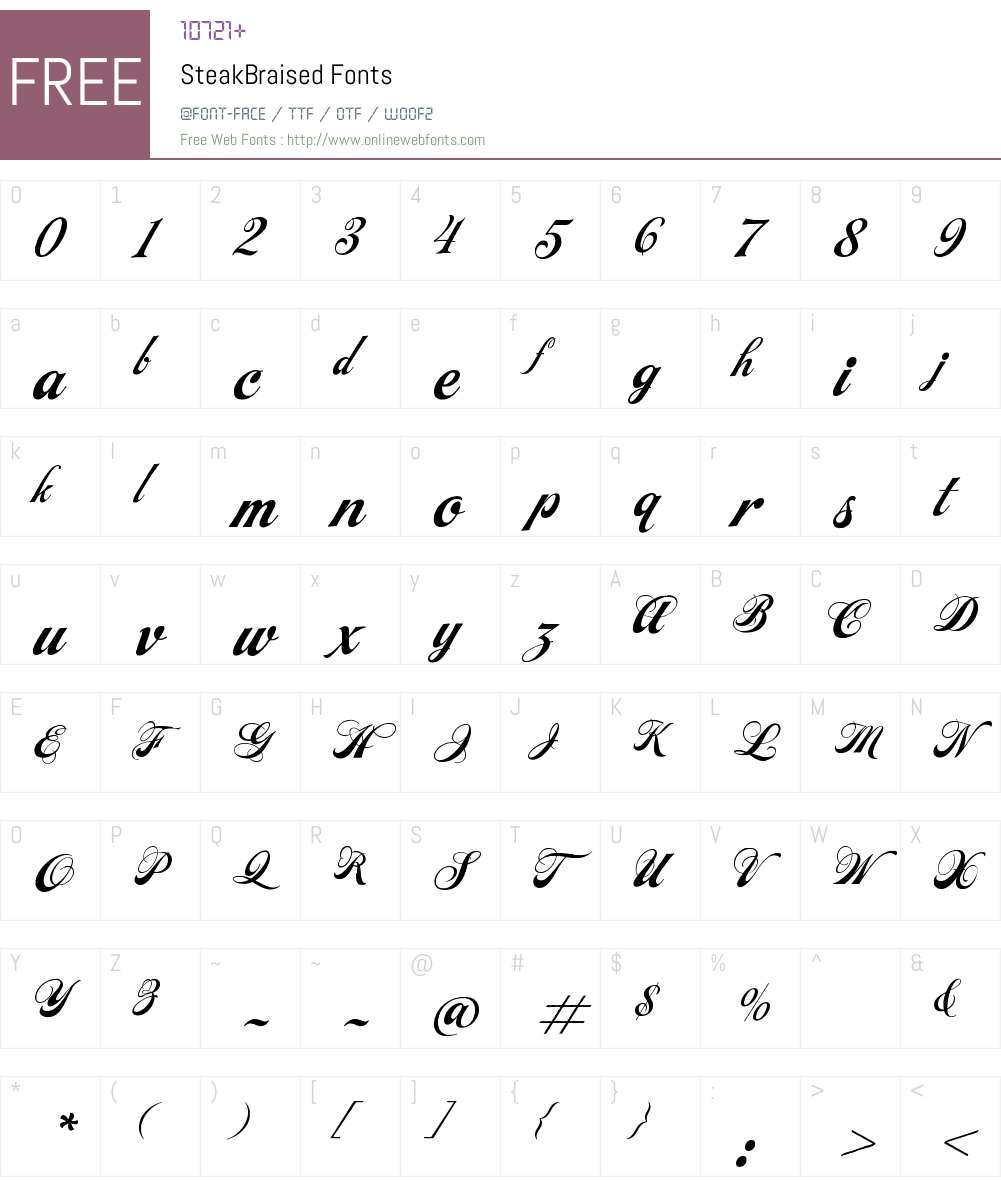 SteakBraised Font Screenshots