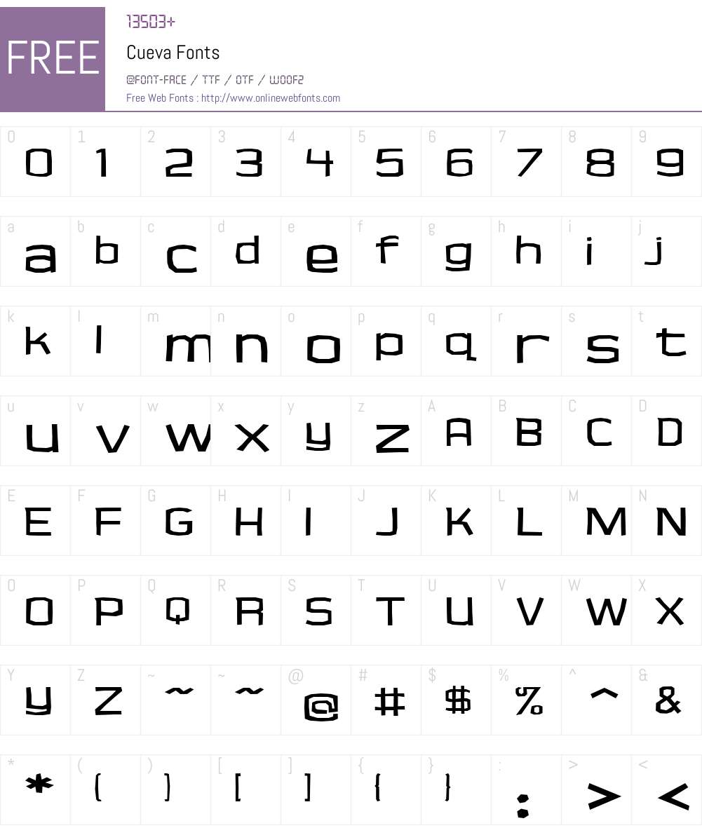 Cueva Font Screenshots