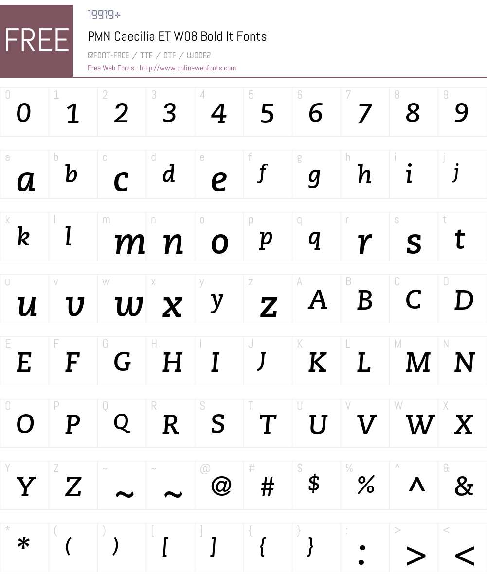 PMN Caecilia eText Font Screenshots