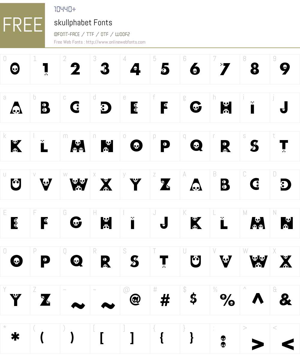 skullphabet Font Screenshots