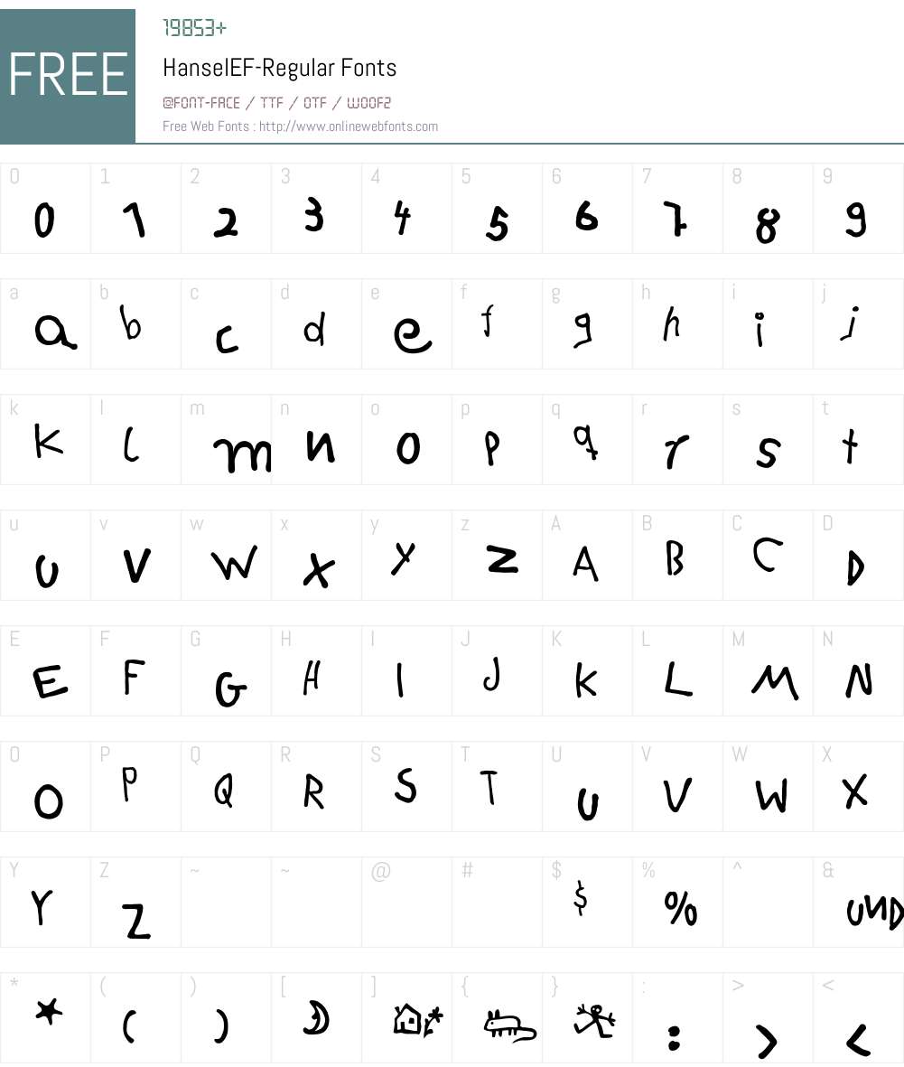 HanselEF Font Screenshots