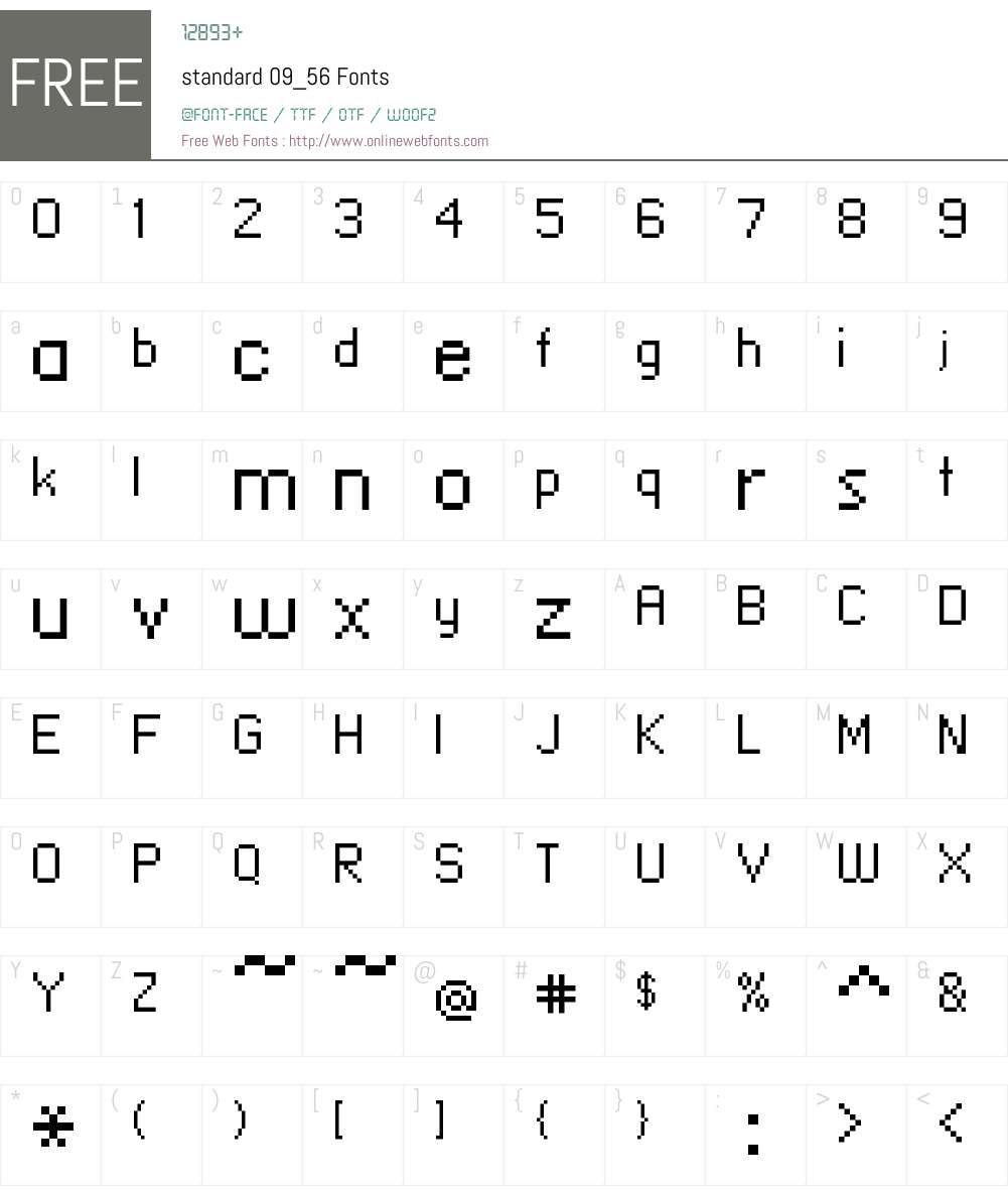 standard 09_56 Font Screenshots