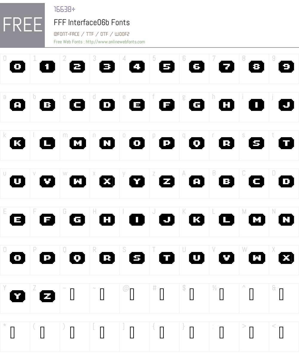FFF Interface06b Font Screenshots