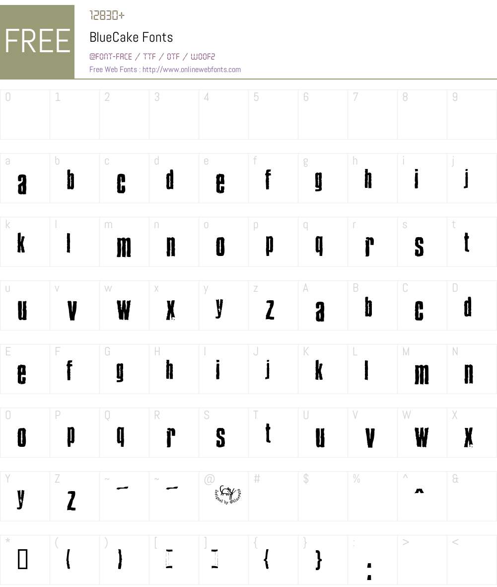 BlueCake Font Screenshots