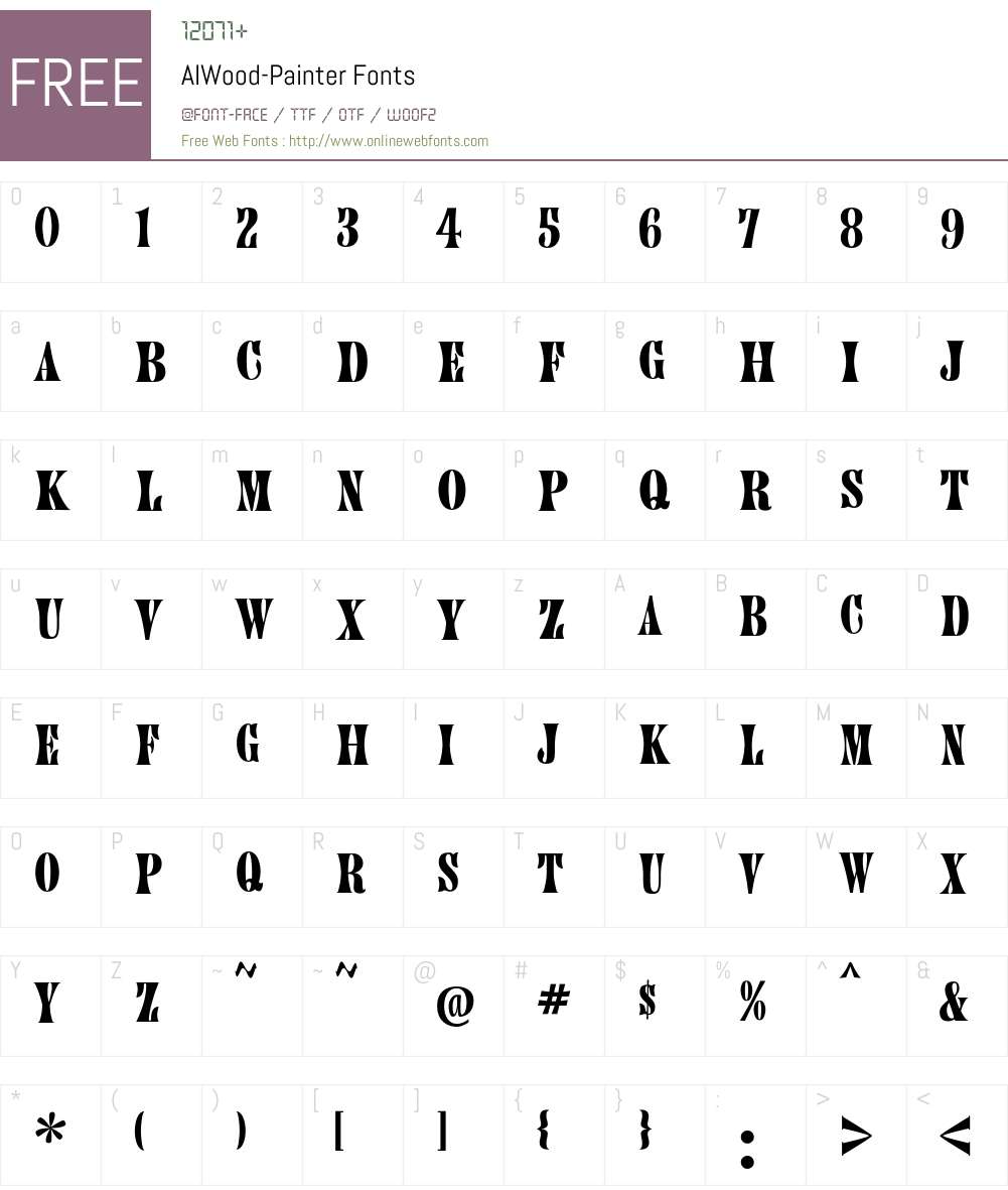 AIWood Font Screenshots