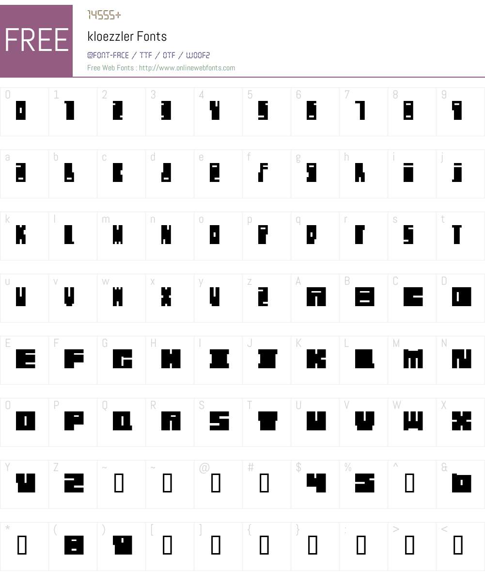 kloezzler Font Screenshots