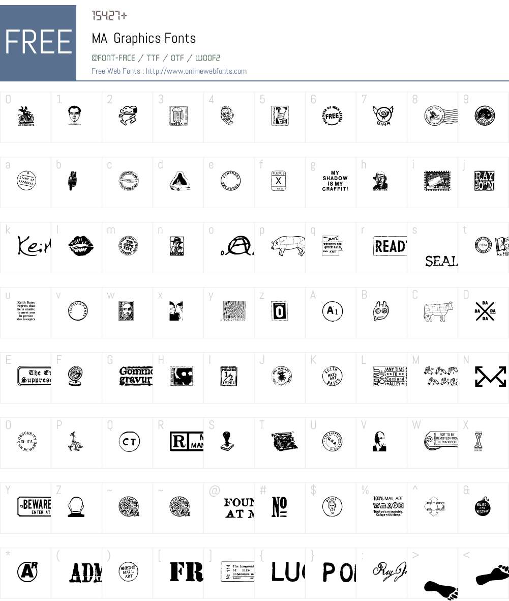 MA Font Screenshots