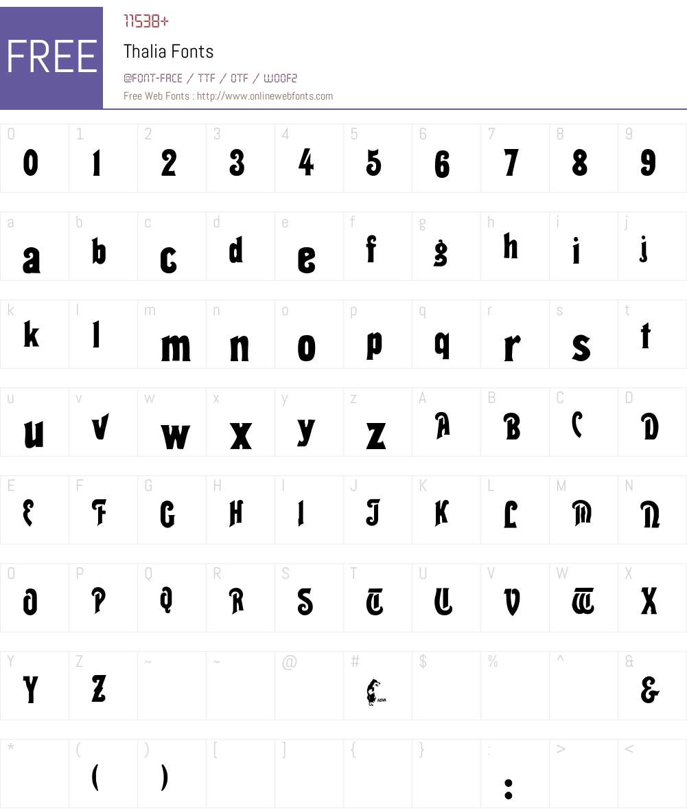 Thalia Font Screenshots