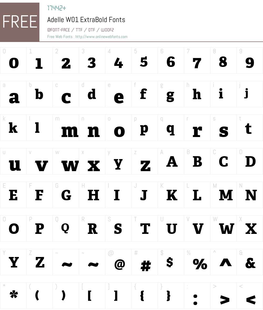 AdelleW01-ExtraBold Font Screenshots