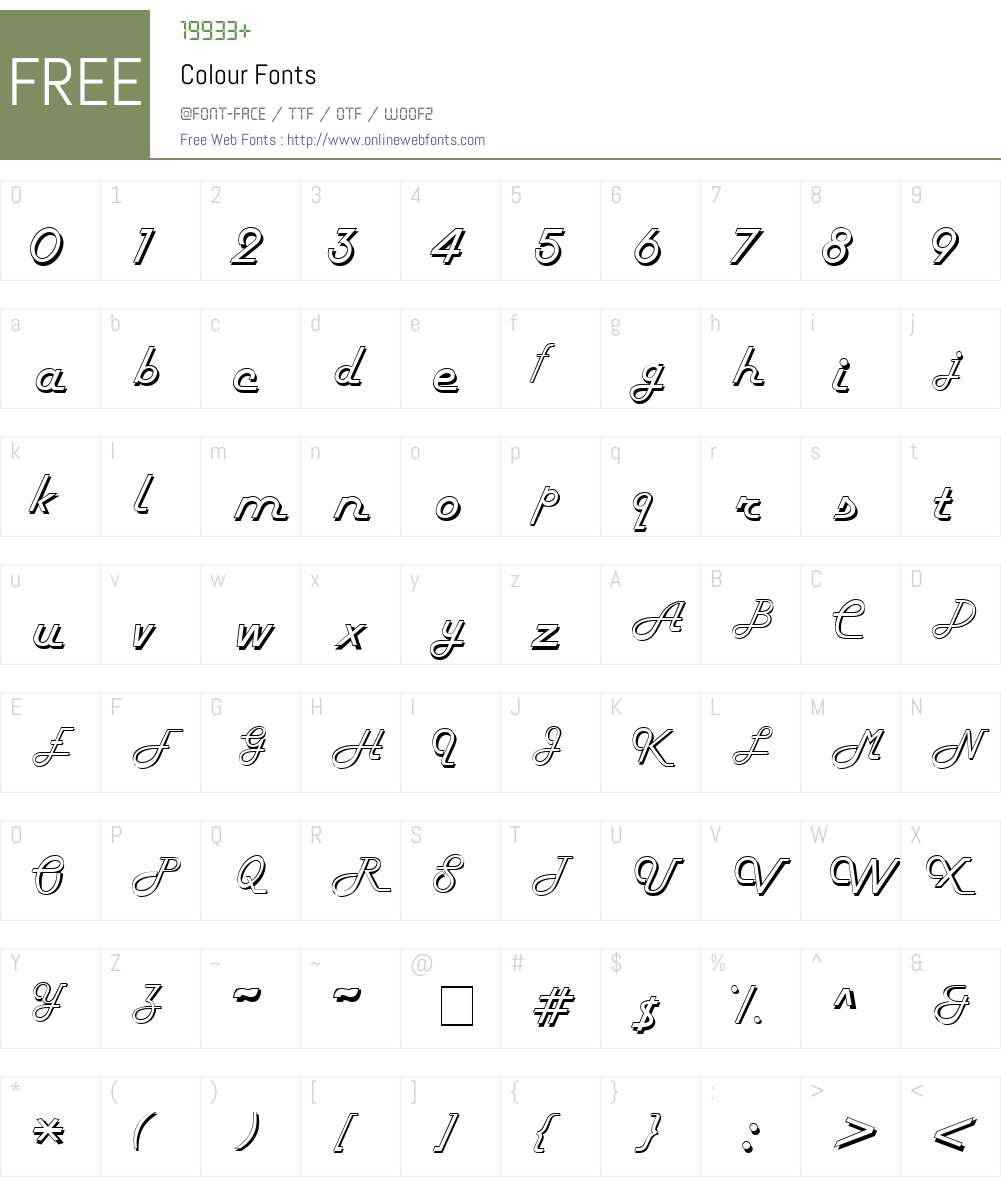 Colour Font Screenshots