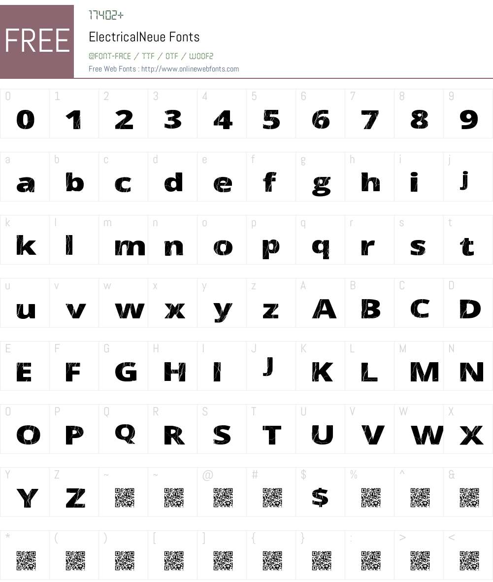 ElectricalNeue Font Screenshots