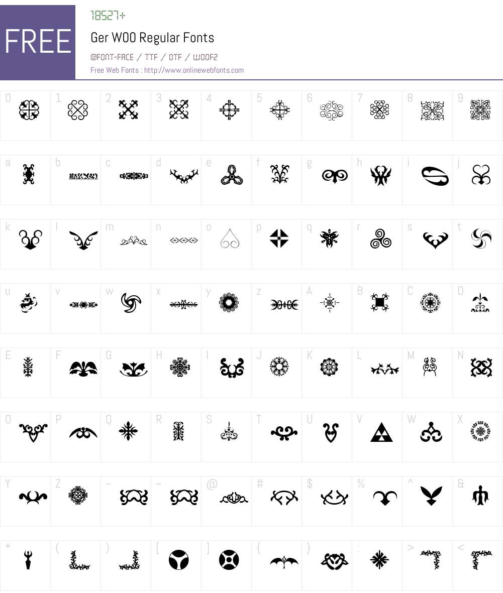 Ger Font Screenshots