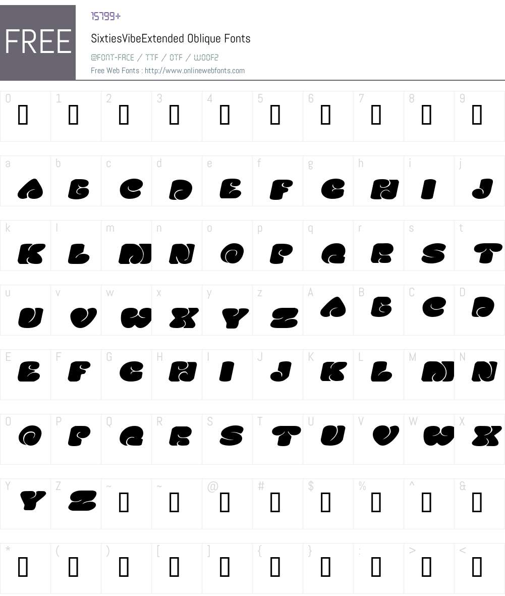 SixtiesVibeExtended Font Screenshots