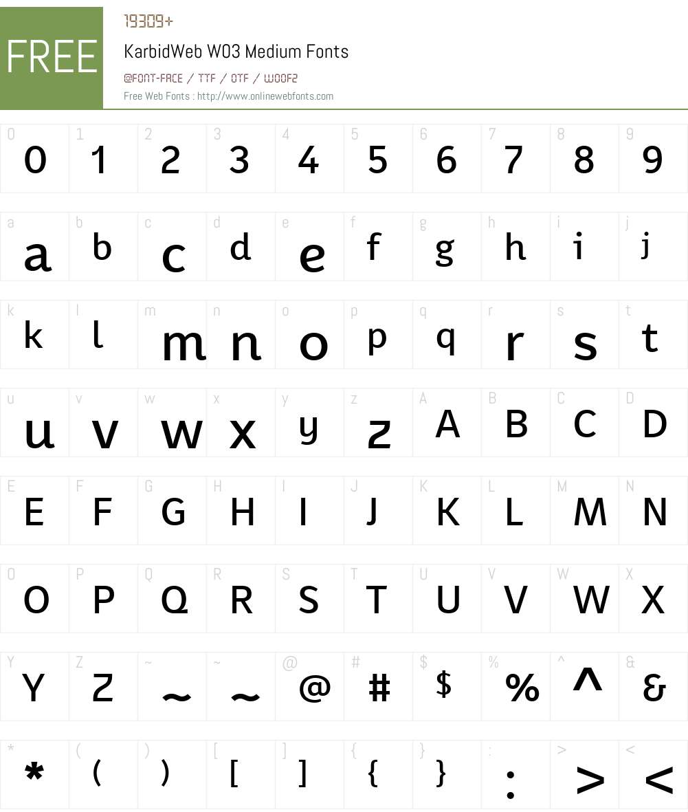 FF Karbid Font Screenshots