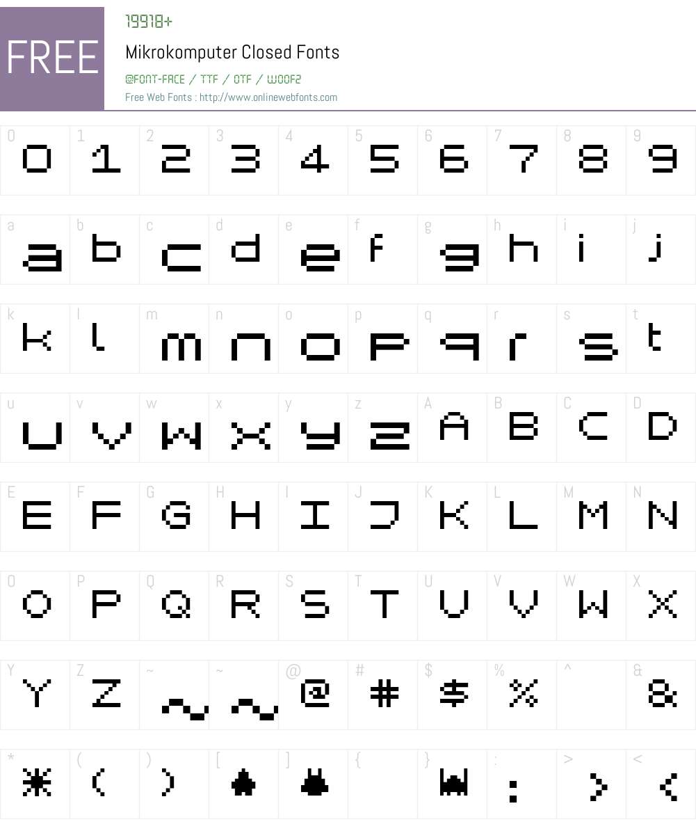 Mikrokomputer Font Screenshots