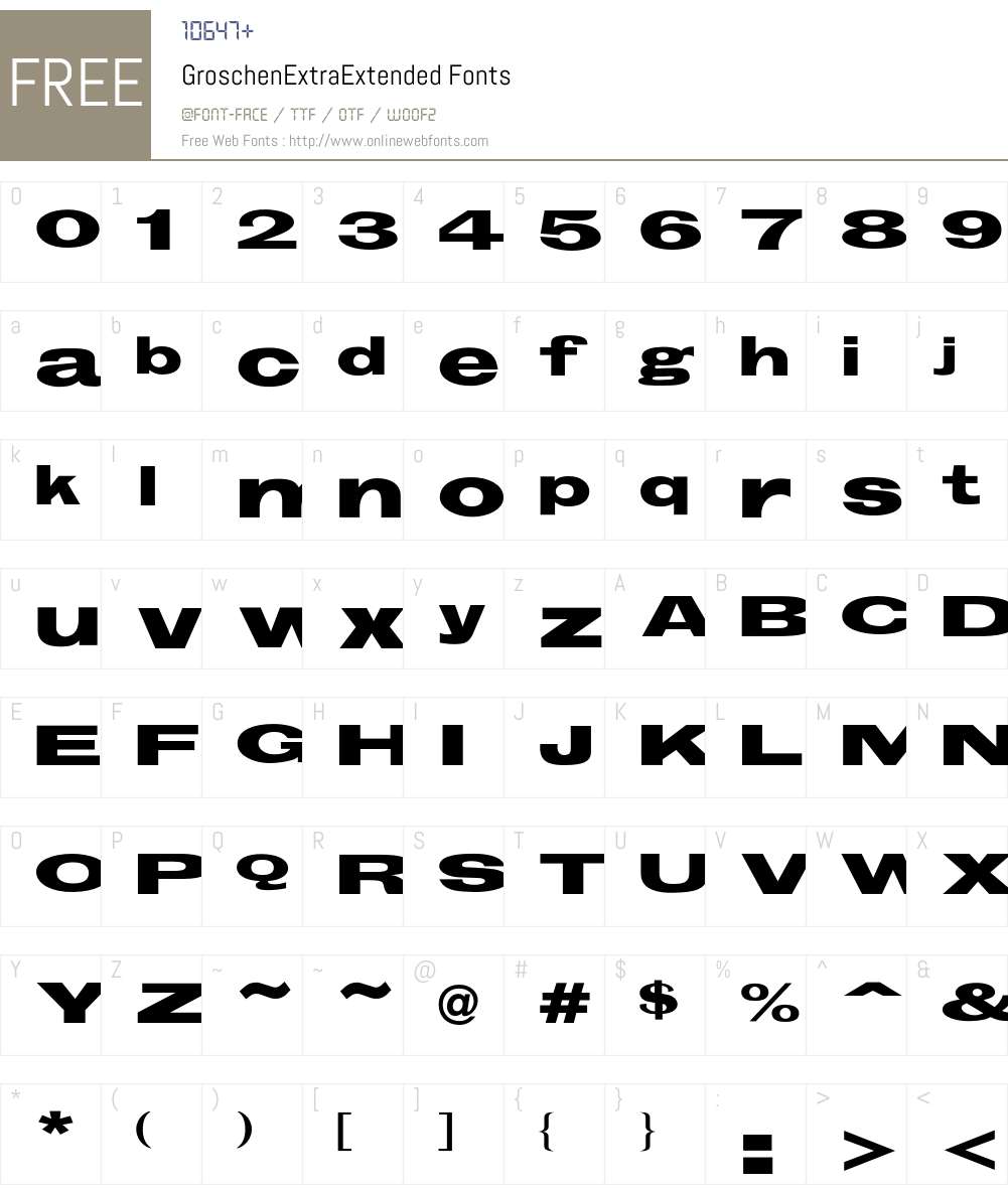 Groschen Font Screenshots