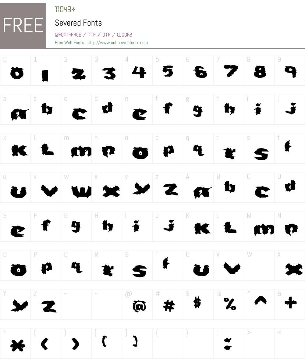 Severed Font Screenshots