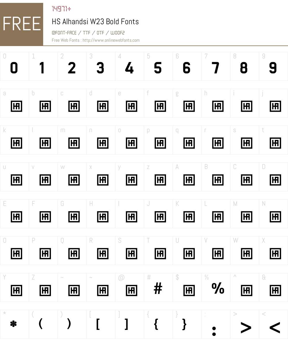 HS Alhandsi Font Screenshots
