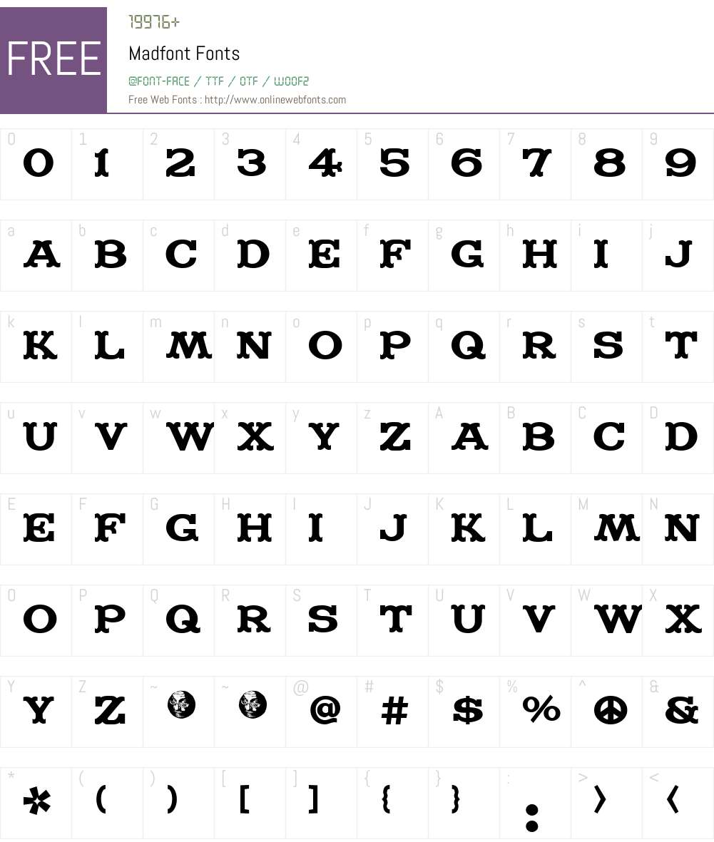 Madfont Font Screenshots