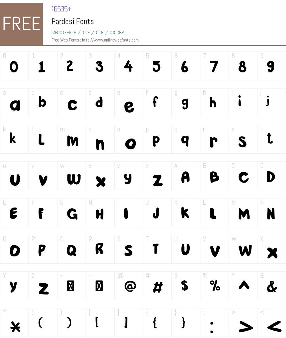 Pardesi Font Screenshots