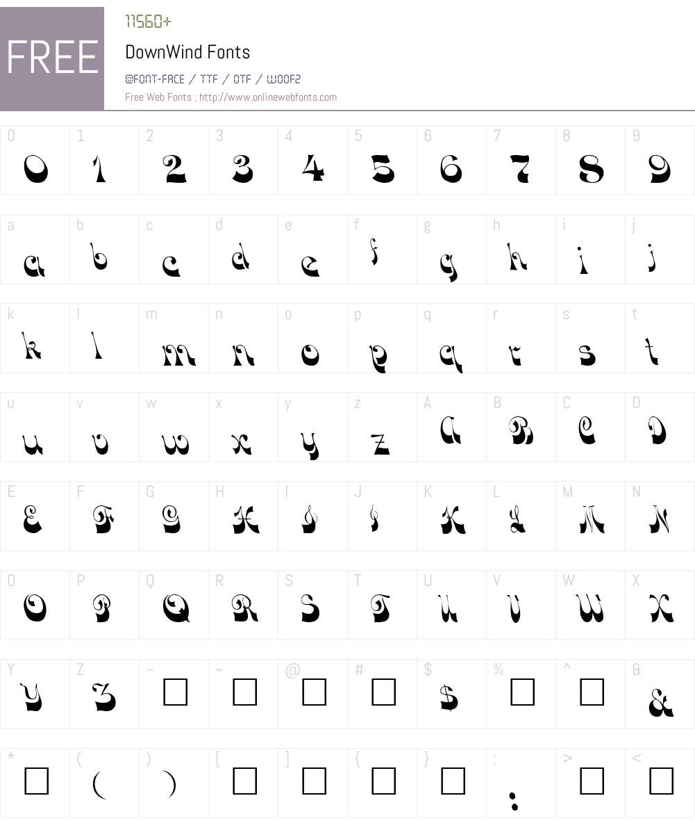 DownWind V1 Altsys Metamorphosis:8/18/91 Fonts Free Download ...