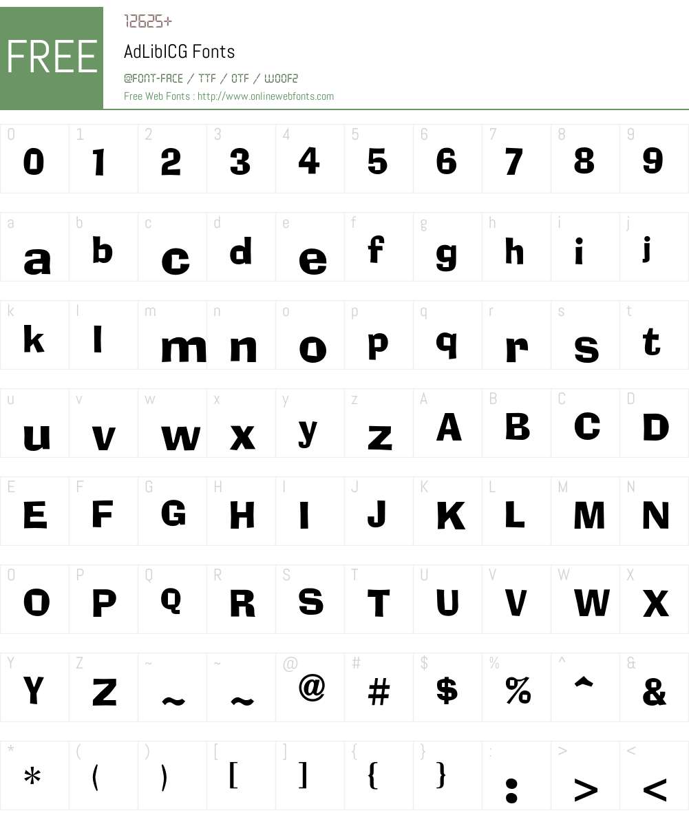 AdLibICG Font Screenshots