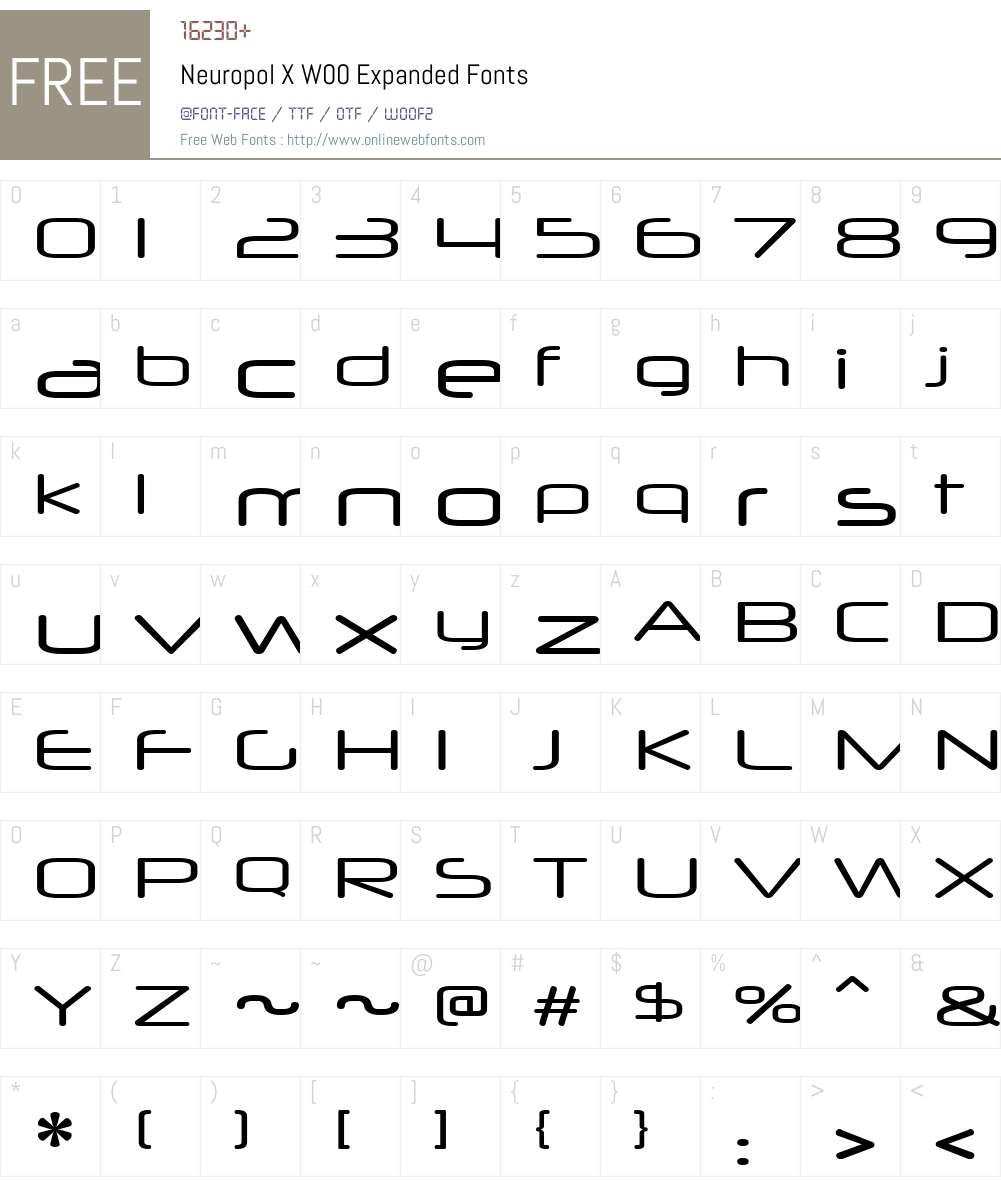 NeuropolXW00-Expanded Font Screenshots