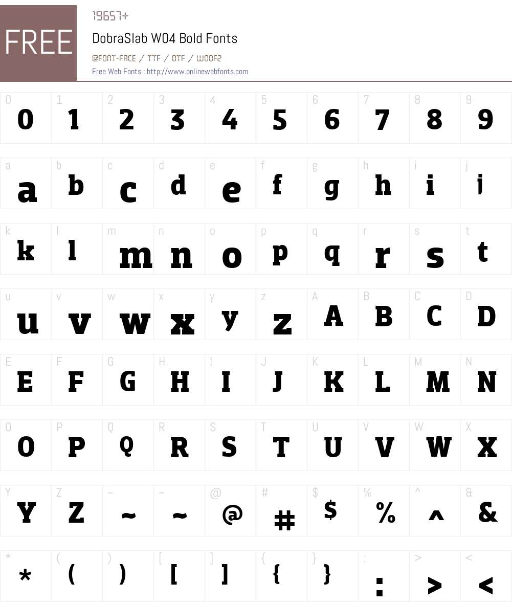 Dobra Slab Font Screenshots