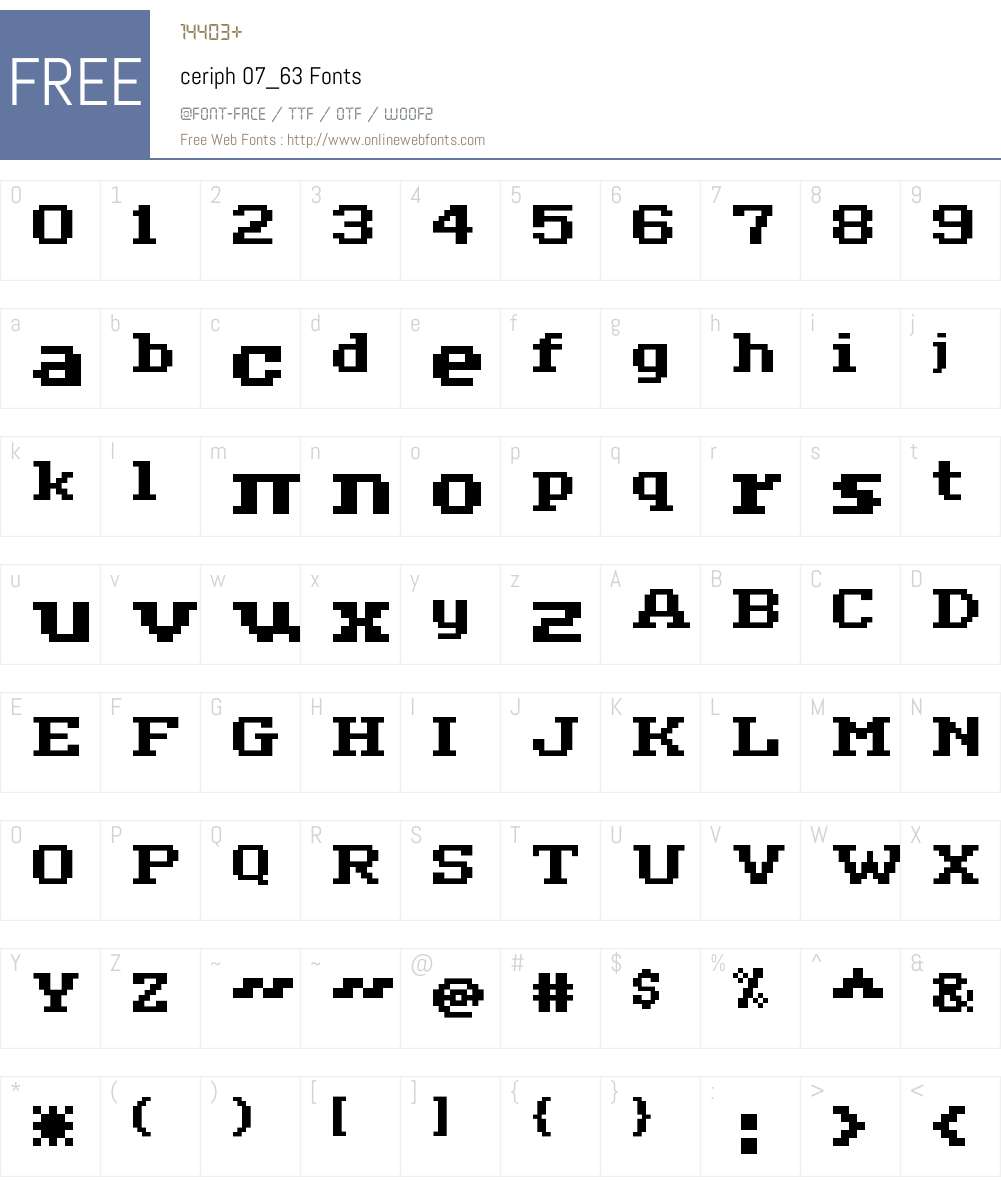 ceriph 07_63 Font Screenshots