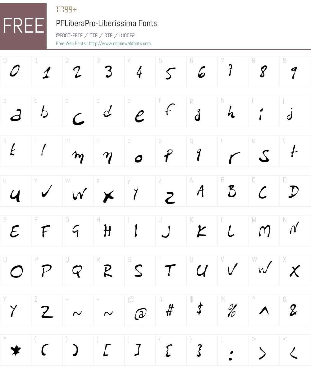 PF Libera Pro Liberissima Font Screenshots