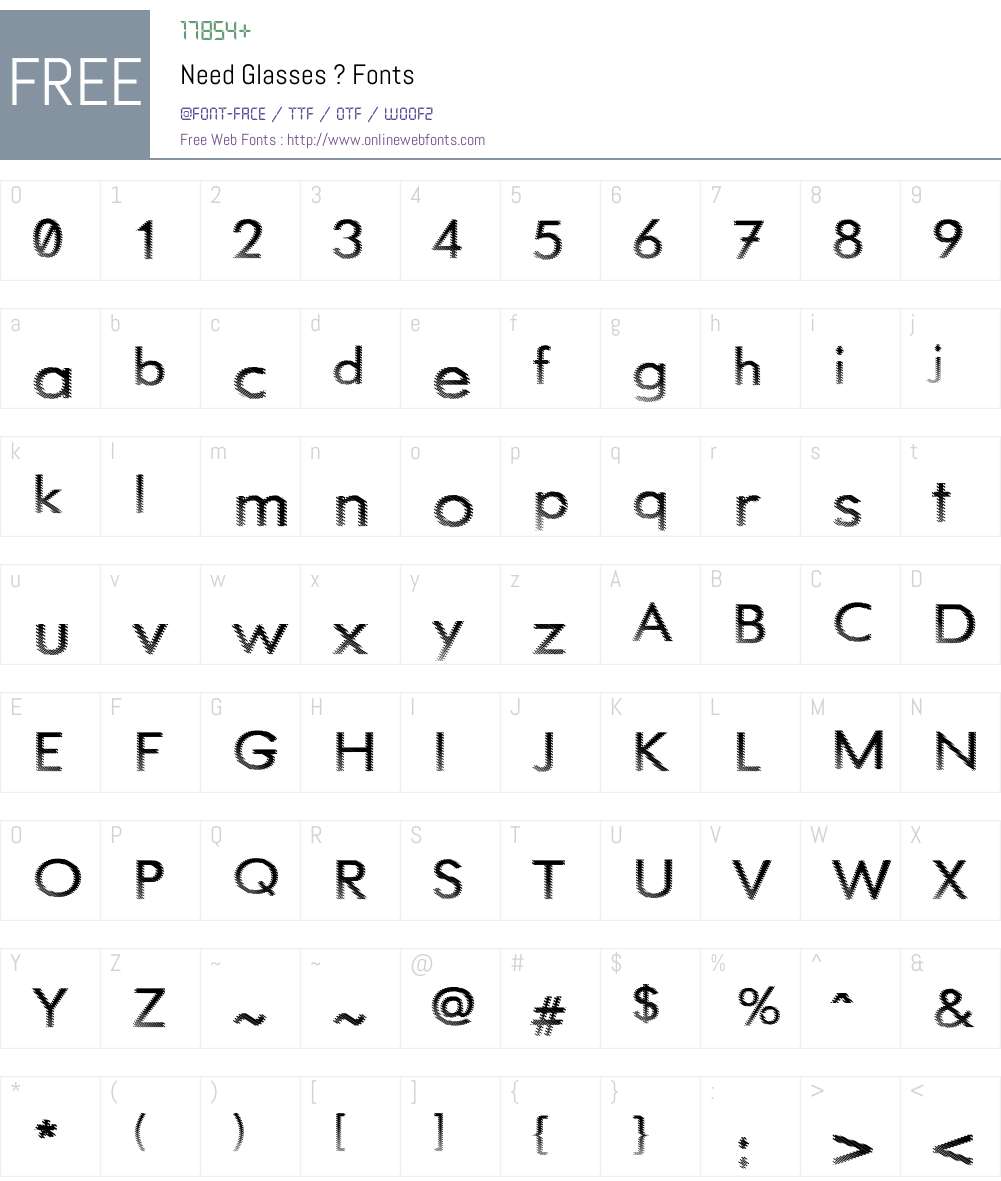 Need Glasses ? Font Screenshots