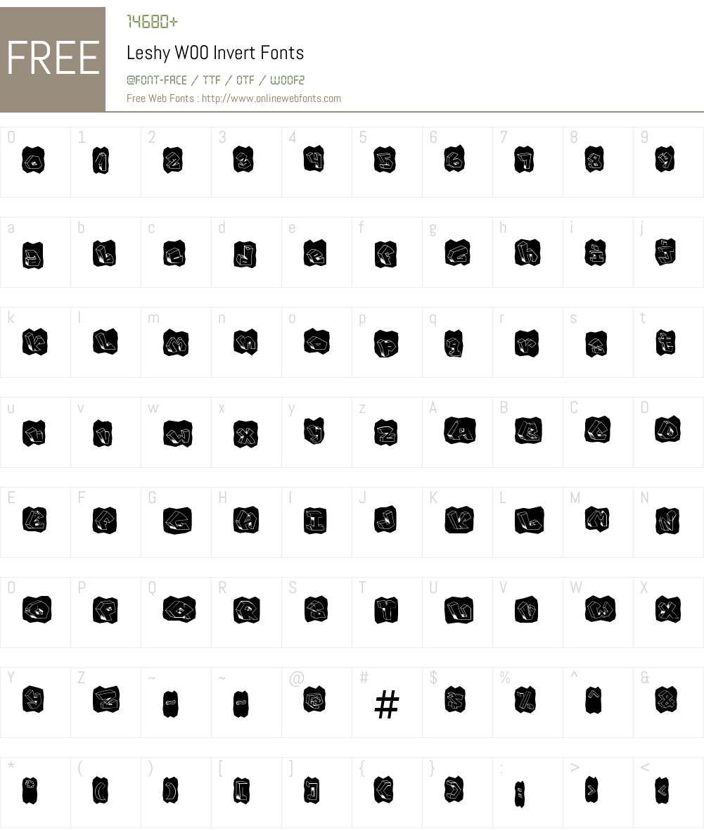 LeshyW00-Invert Font Screenshots